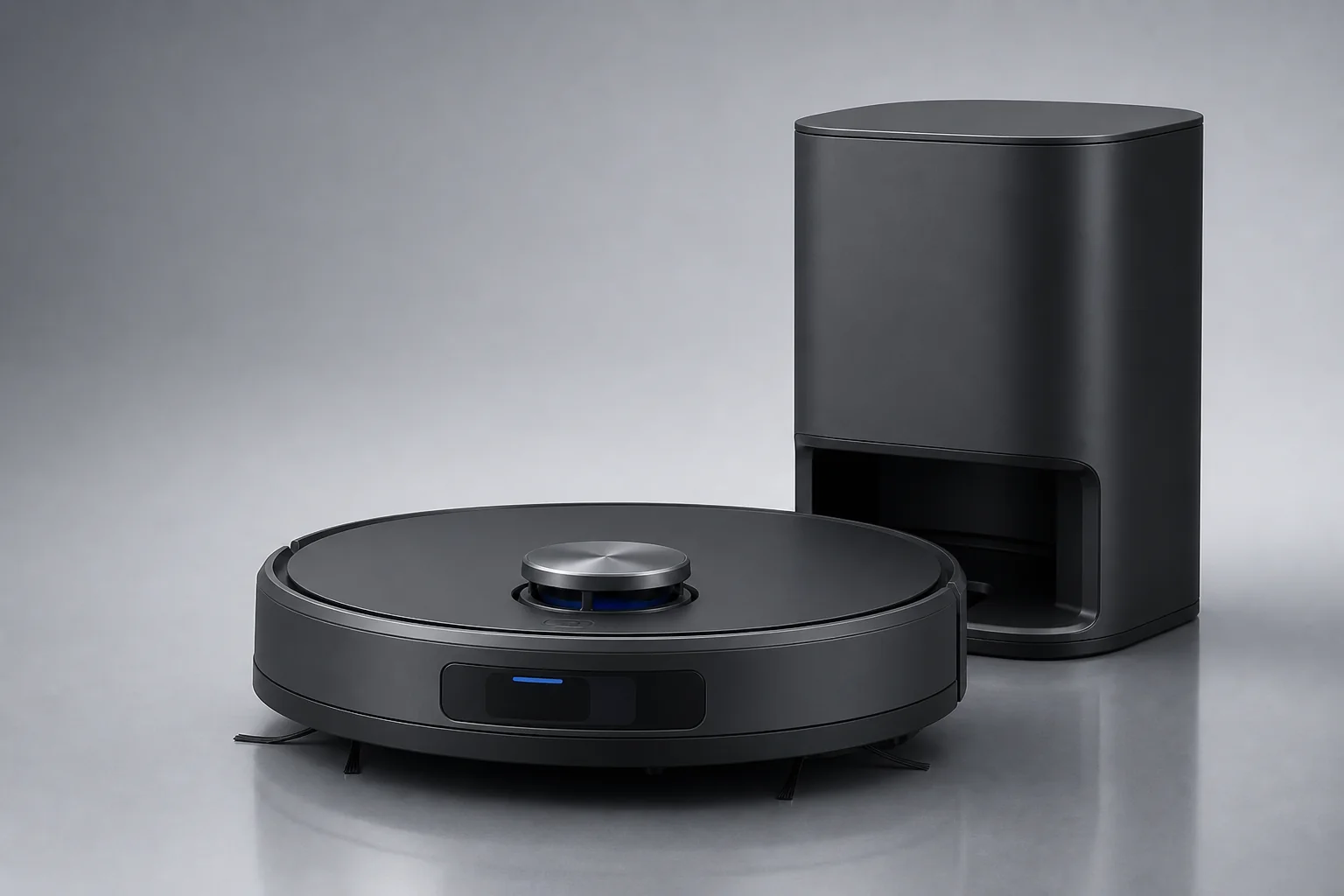 Graphite Sweep One robot vacuum with compact dock